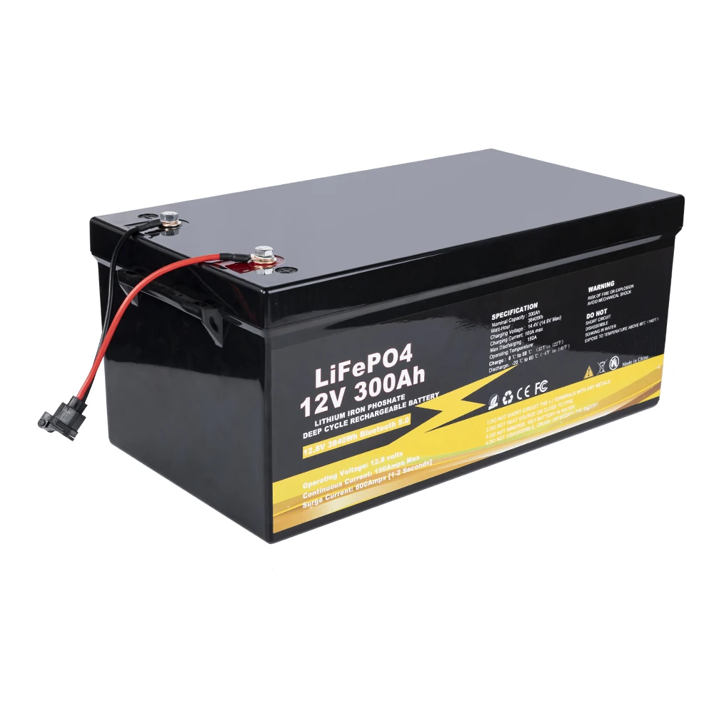 Rechargeable Li-Ion Storage Prismatic 12V 24V 48V 100Ah 200Ah 300Ah LiFePO4 Lithium Ion Battery 12V