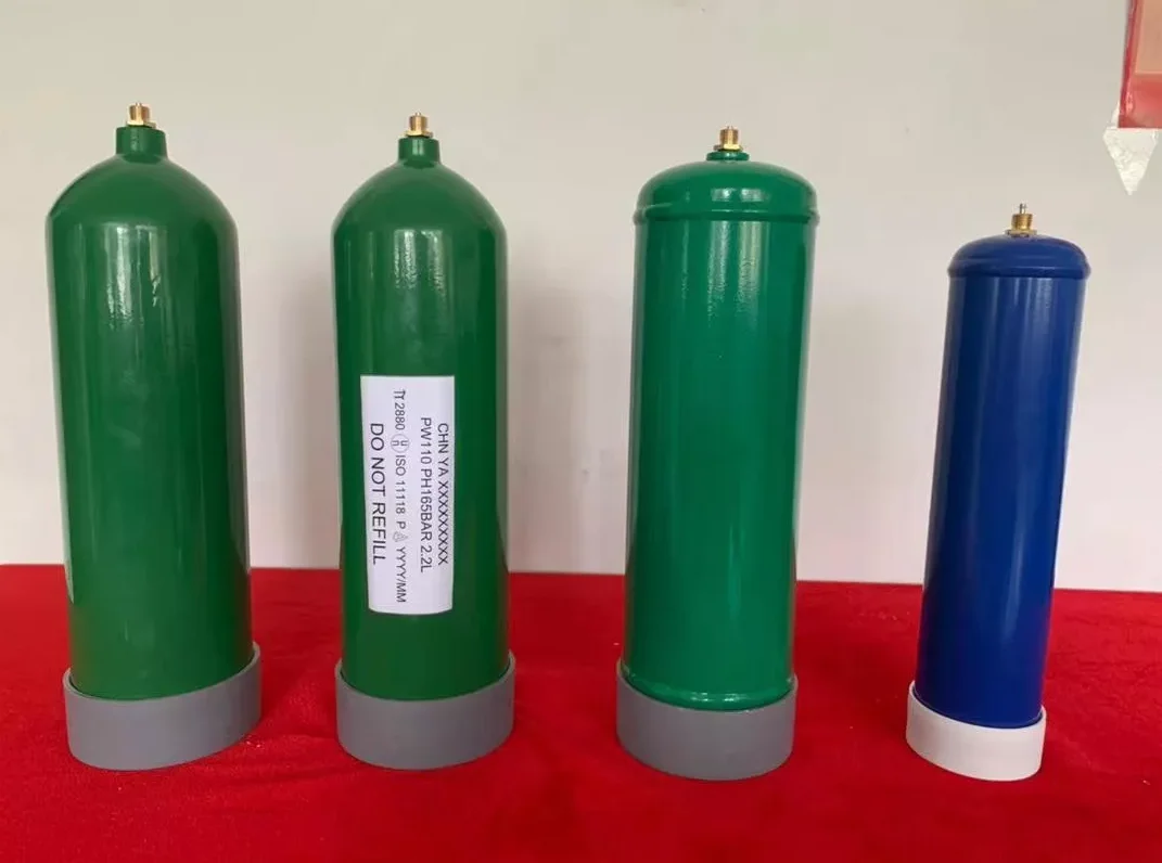 ISO11118 Working pressure 110bar  2.2L Disposable Helium Cylinder