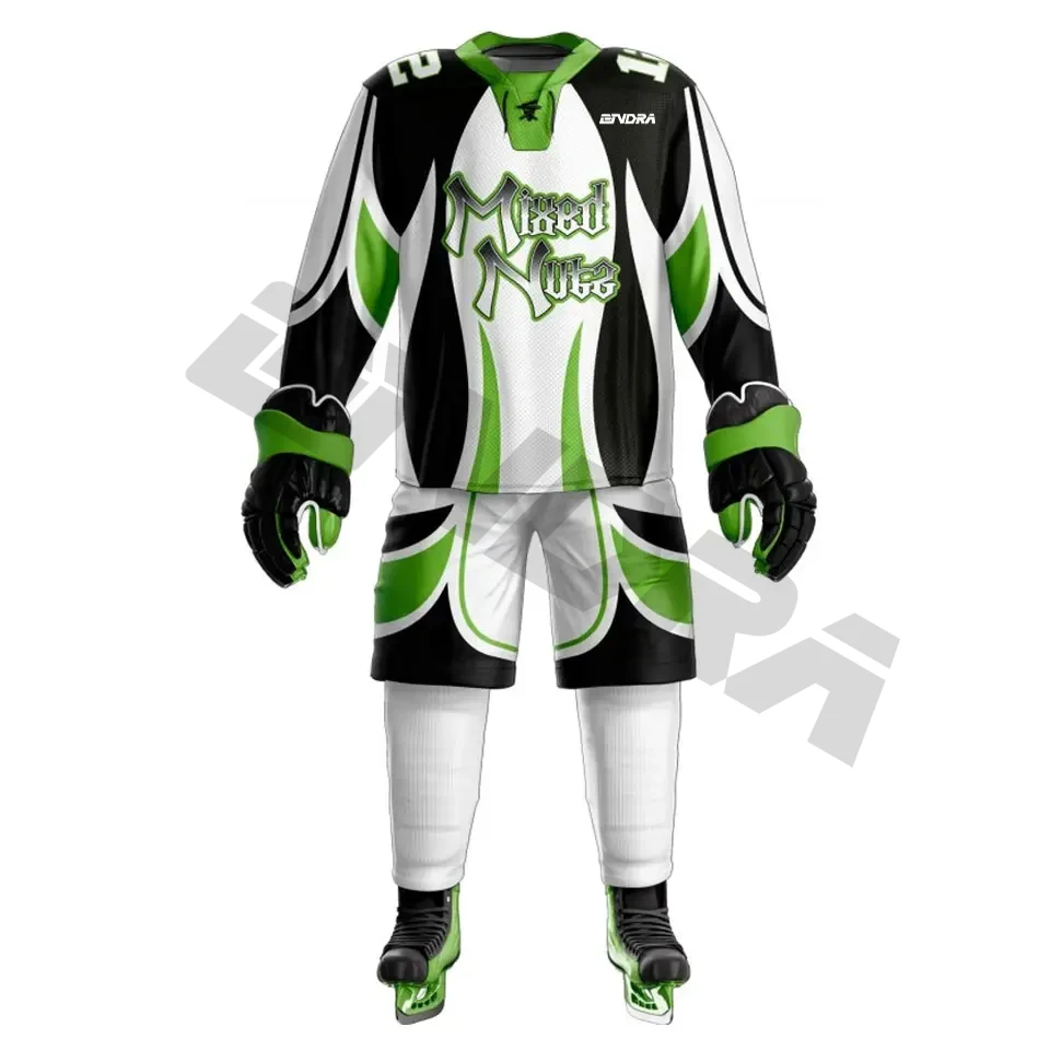 Top Quality Ice Hockey Uniform Polyester Free Design Cheap Sublimated Printing Custom Hockey Jersey