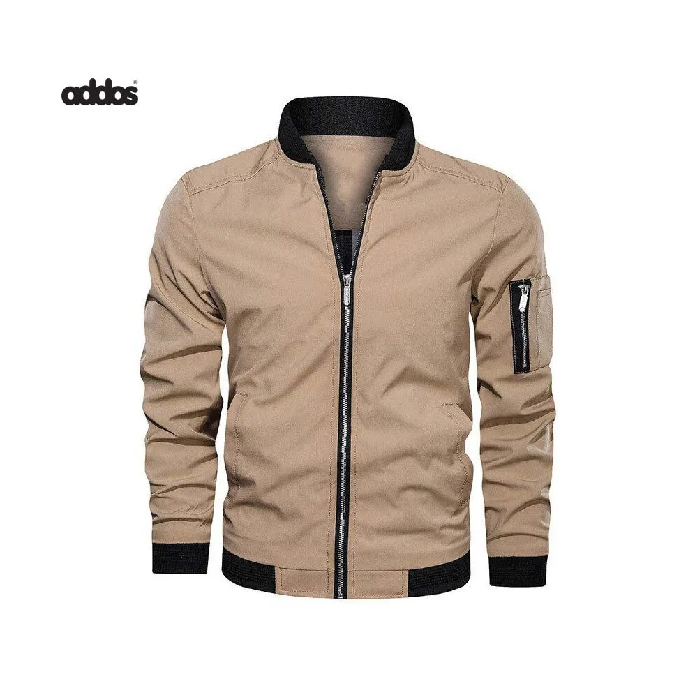 Хлопковая повседневная куртка Мужская модная прямые продажи весна-осень однотонное спортивное пальто Мужское