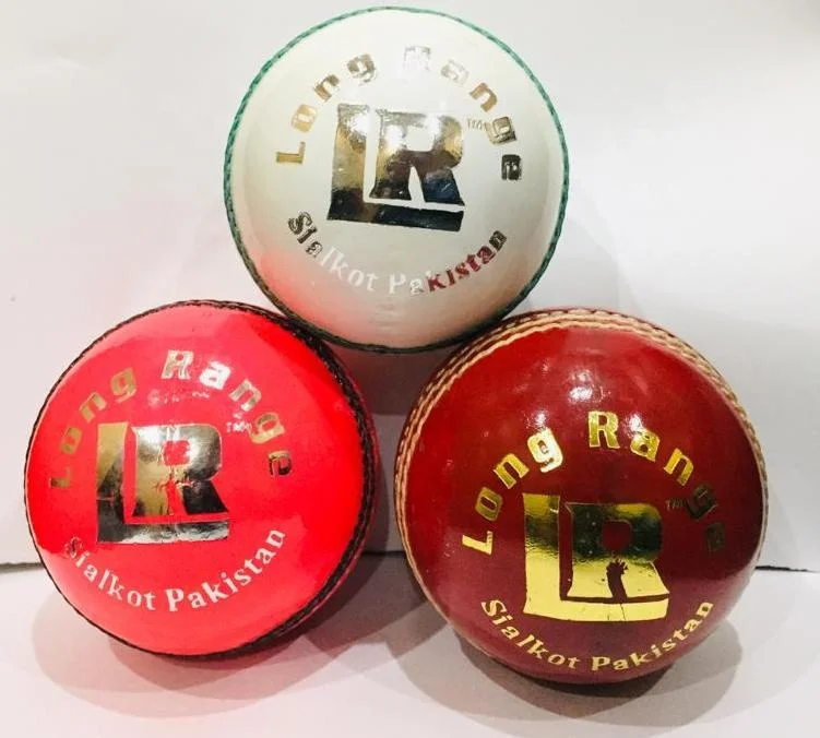 Export Quality Cricket Balls Red White and Pink Cricket Hard Leather Match Balls custom Logo Premium Quality Hand Stitched