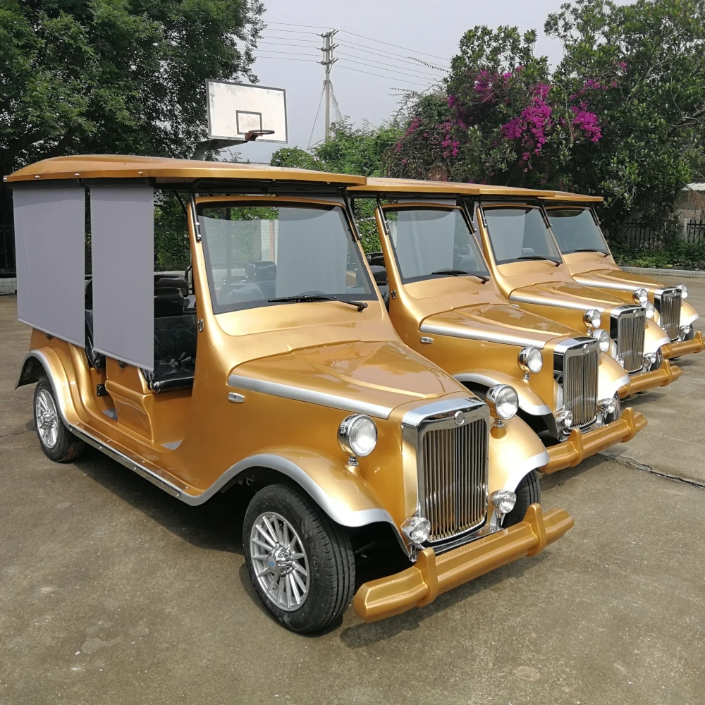 Classic Retro Style Electric Golf Cart 2-Seater and 4-Seater with Modern Technology