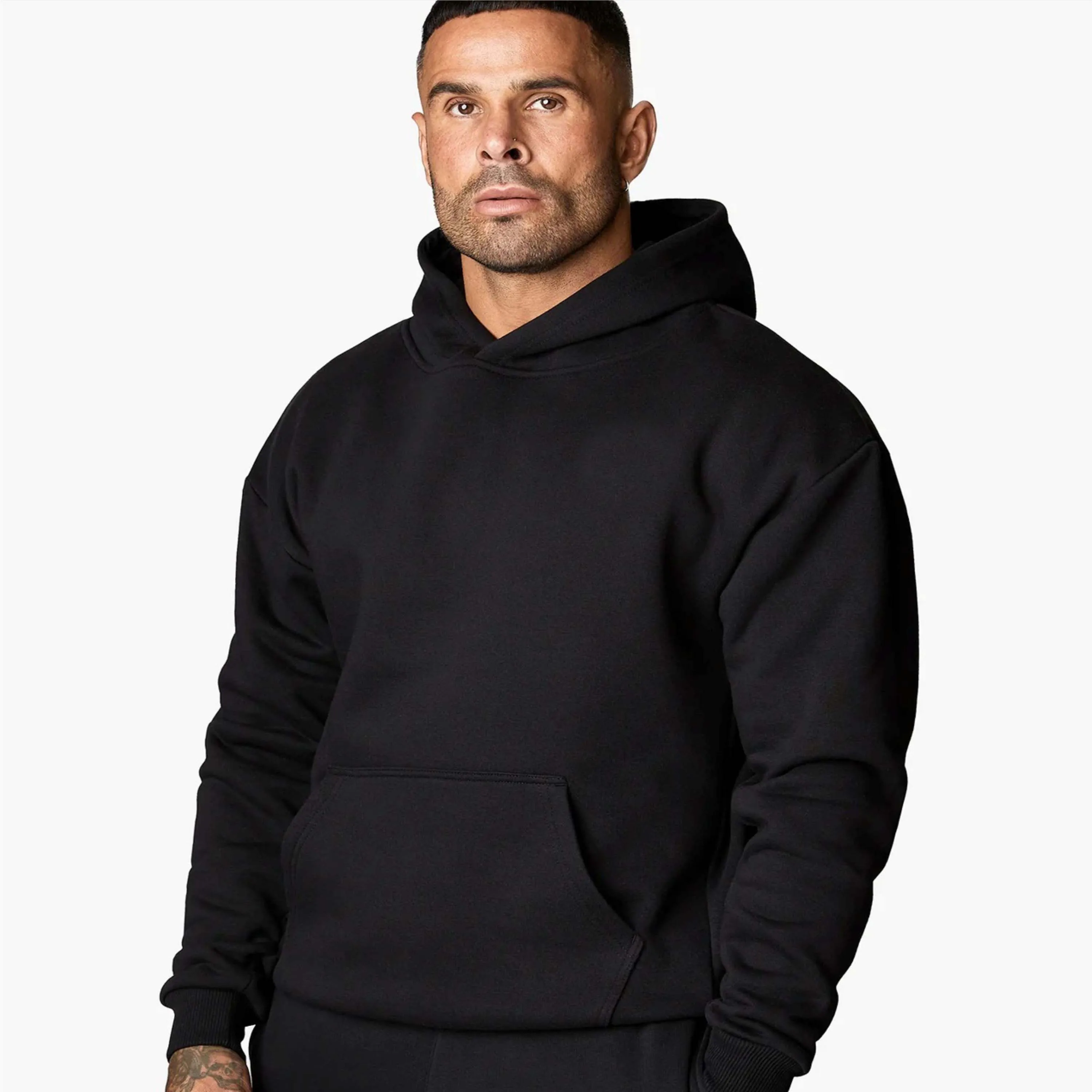 New 2-Piece Set Men Hoodies Suit Fleece Warm Tracksuit Sweatshirt Suit Hoodie Sweatpants Jogging Hip Hop Hooded Tracksuit