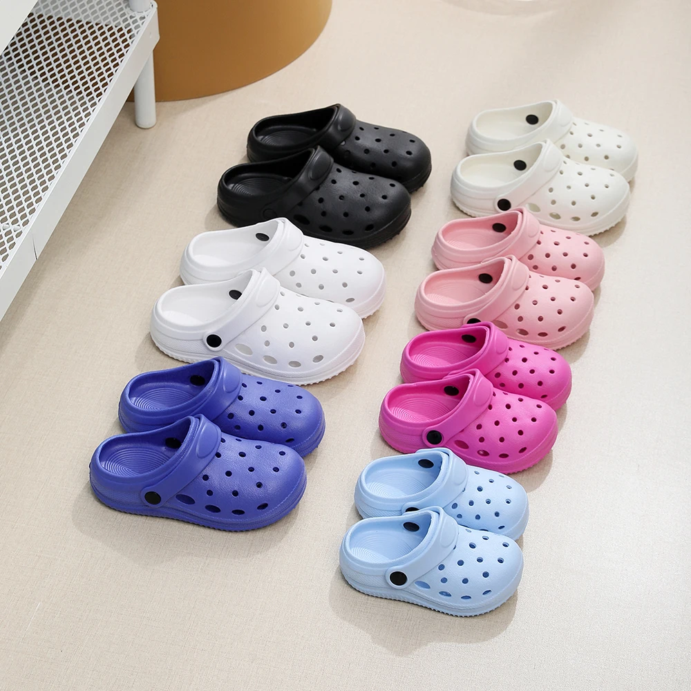 Summer Slippers Baby New Cute Soft Sole Sandals Indoor Soft Anti-Slip Girl Sandals Hole Shoes Kids Beach Shoes