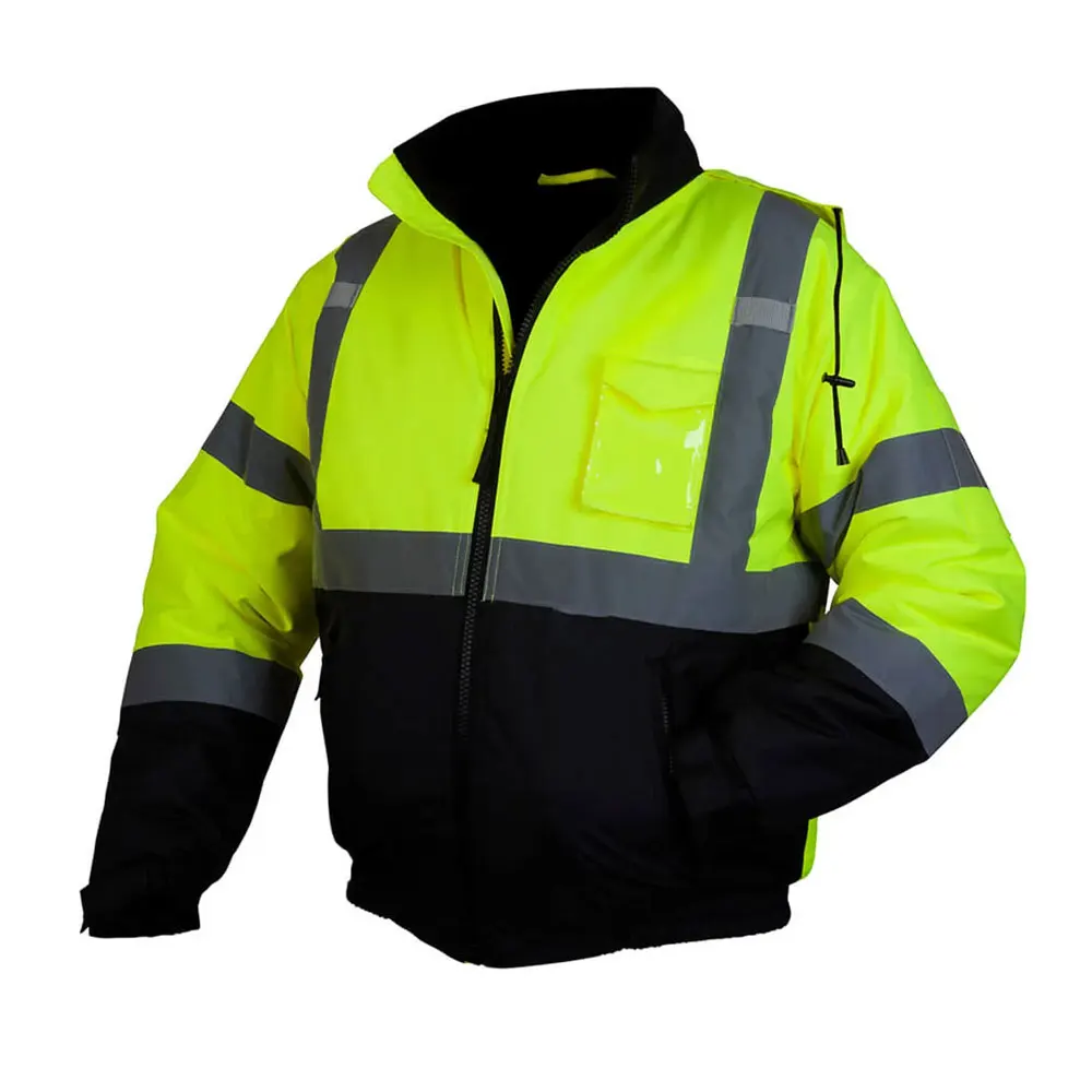 High Quality Winter Security Waterproof Work Road Traffic High Visibility Reflective Safety Clothing Jacket For Men