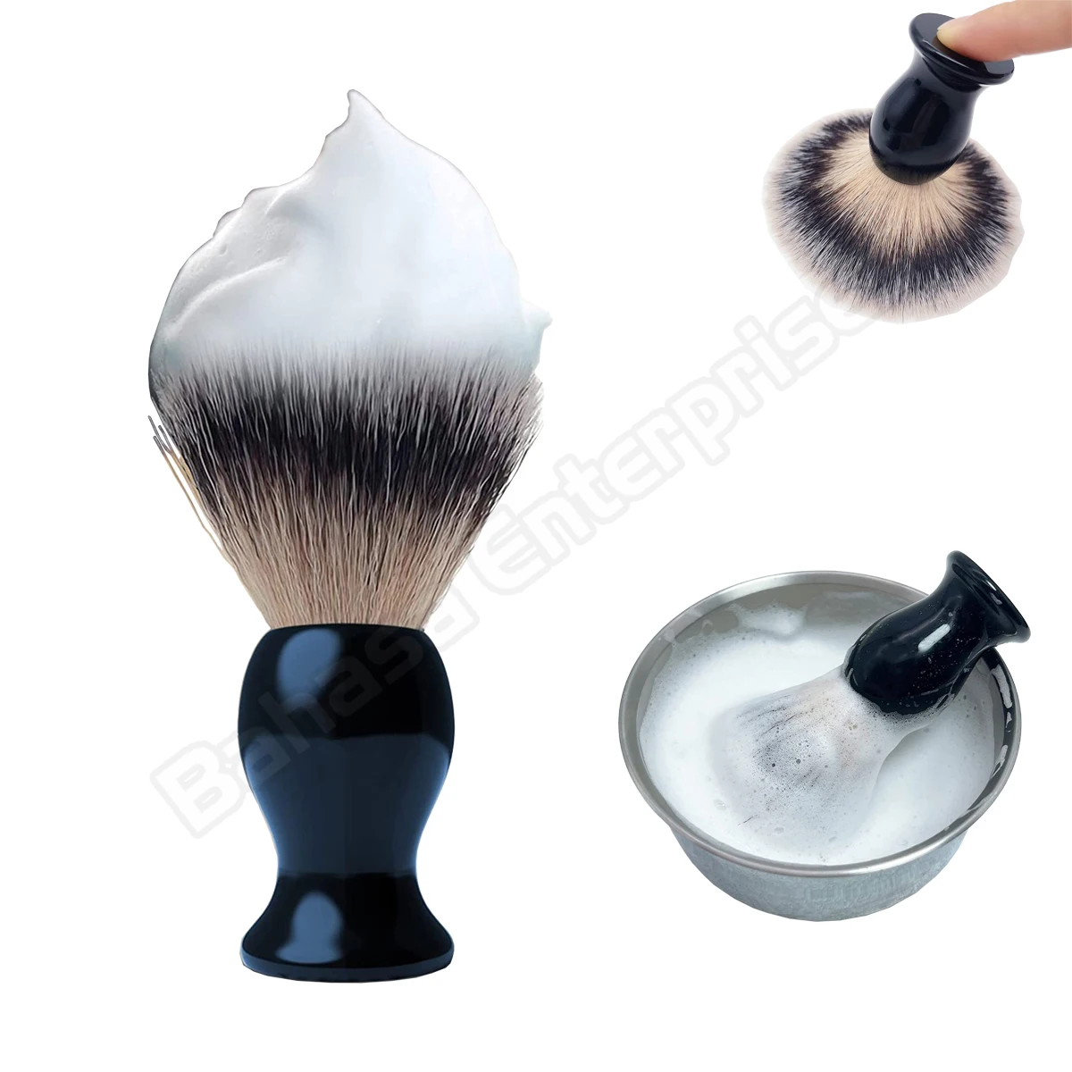 Прочная Мужская Чаша для бритья, двухсторонняя Безопасная бритва с подставкой, кисточка для бритья из барсука, набор для бритья бороды