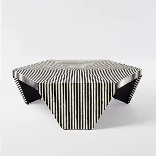 Luxury Modern Vintage Antique Royal Living Room Hills Bone Inlay Wooden Console Table at Affordable Price