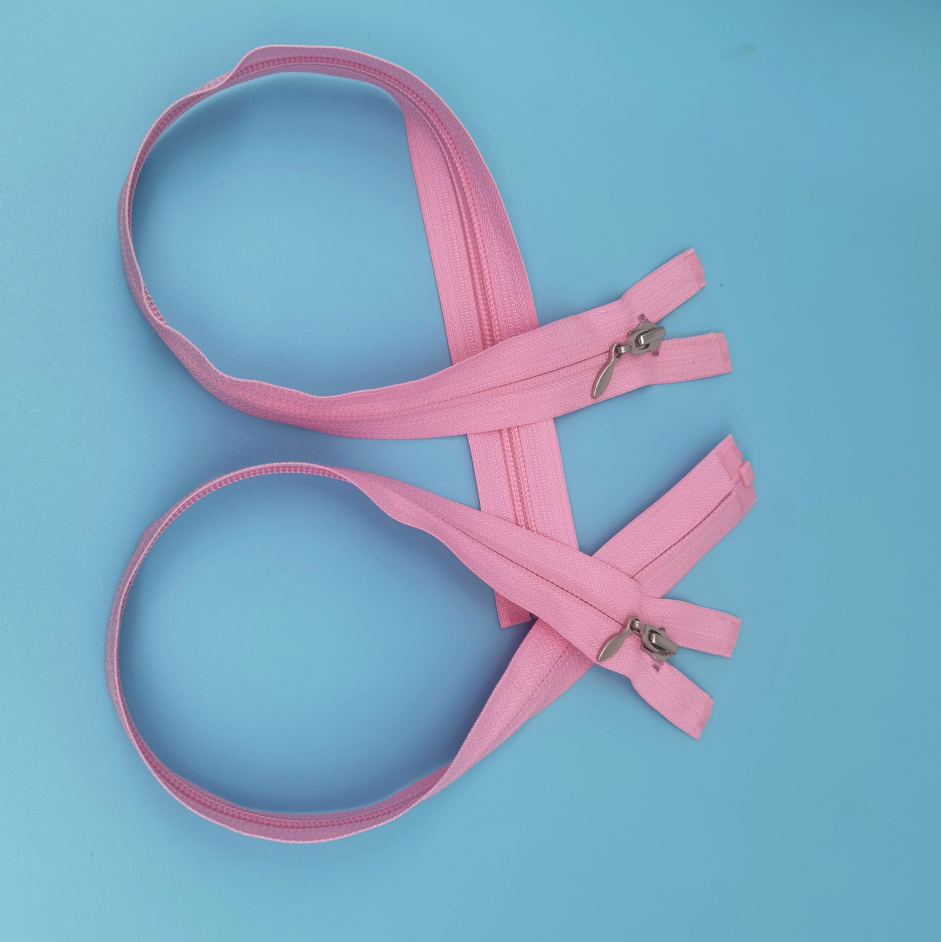 OEKO-TEX Black No.5 Nylon Zipper Auto Lock Slider Matte Coated  Tape 50 60 70 80 90cm