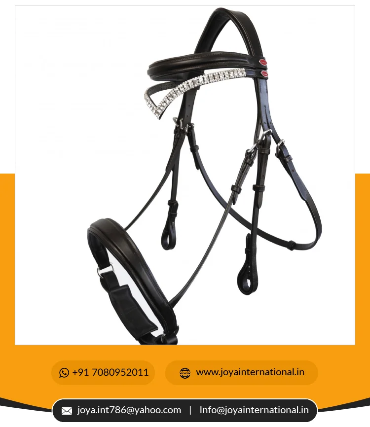 English Horse Bridles for Sale  Snaffle Bridle With 2 Browbands Horse Bridles for Sale From India multifunctional