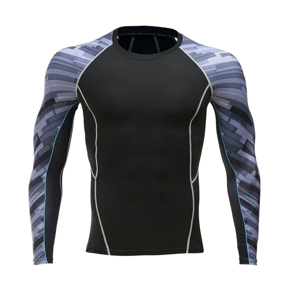 Compression Gym Shirts Long Sleeve Custom BJJ Rashguard MMA Sublimated Mens Rash Guard