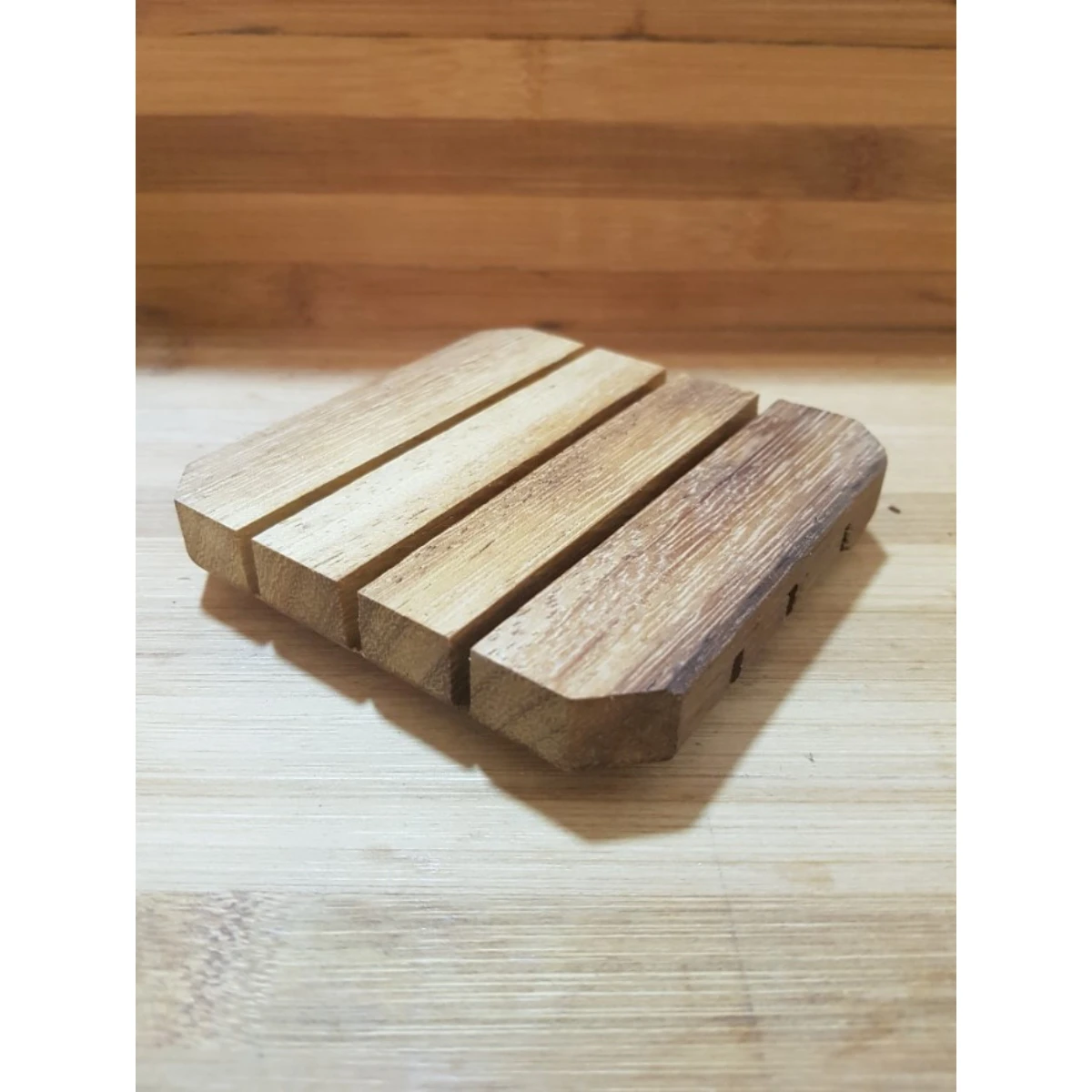 Handmade Teak Wood Soap Holder and Dish in Solid Wood Finished for Customized Bathroom and Kitchen Organization