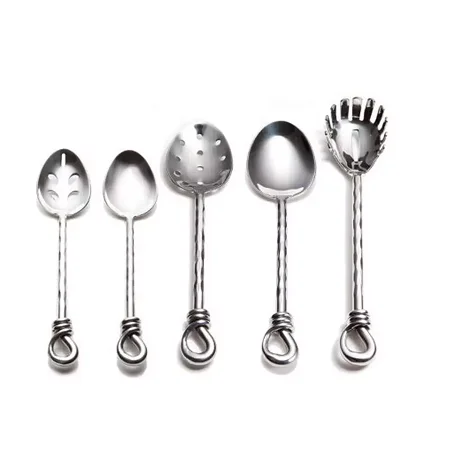 Metal Pomegranate Rice Serving Spoon use for Kitchenware Dinnerware Flatware Spoon Decor Silver Color Antique Design Steel Spoon