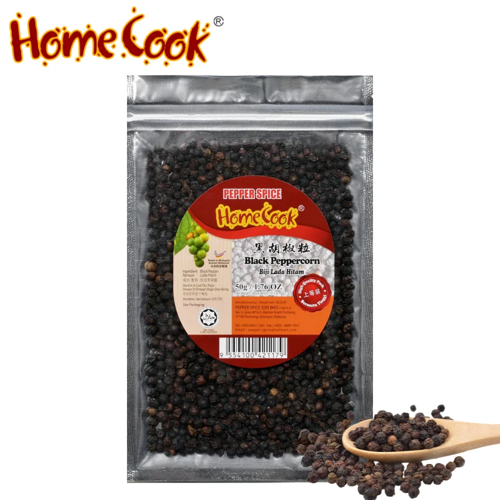 Highest Grade Fresh Selected Clean Black Pepper Seeds 50g Wholesale Bulk Price Black Pepper Corn For All Kinds Of Meat Marinade