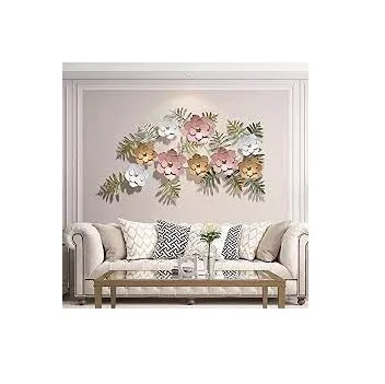 Office Mirror Craft Designs Wall Arts home decor from india Nordic Model Metal Wall Hanging Decoration Luxury Leaf Iron