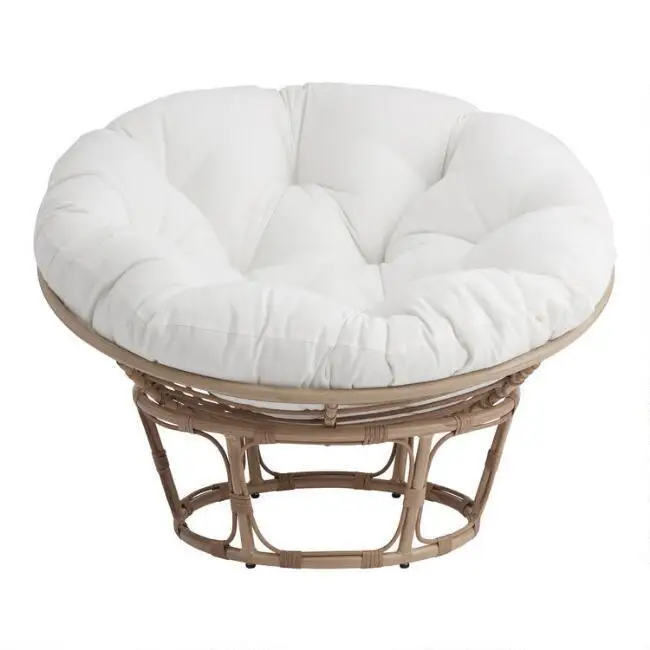 Comfortable Rattan Papasan Chair with Cushion Indonesia Furniture