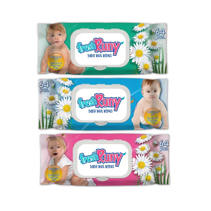 Wet Wipes Freshruny Fruit Pocket 15 Pieces Without showcase 11*18cm - 35gsm High Quality Best Price Towel Ask