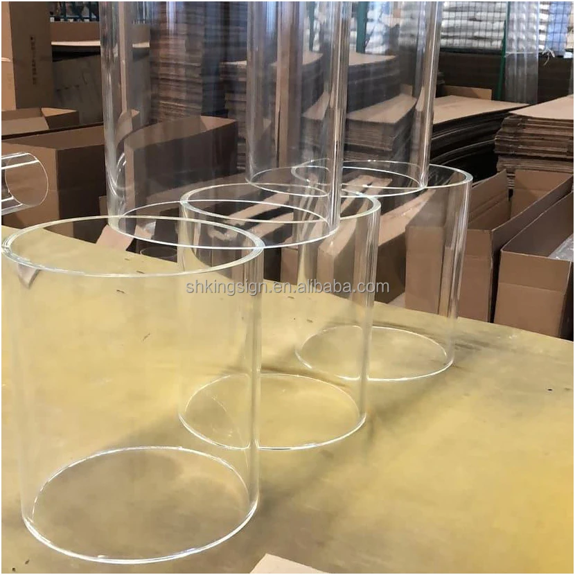 Kingsign flexible dimensions clear perspex tubing plexi glass tube