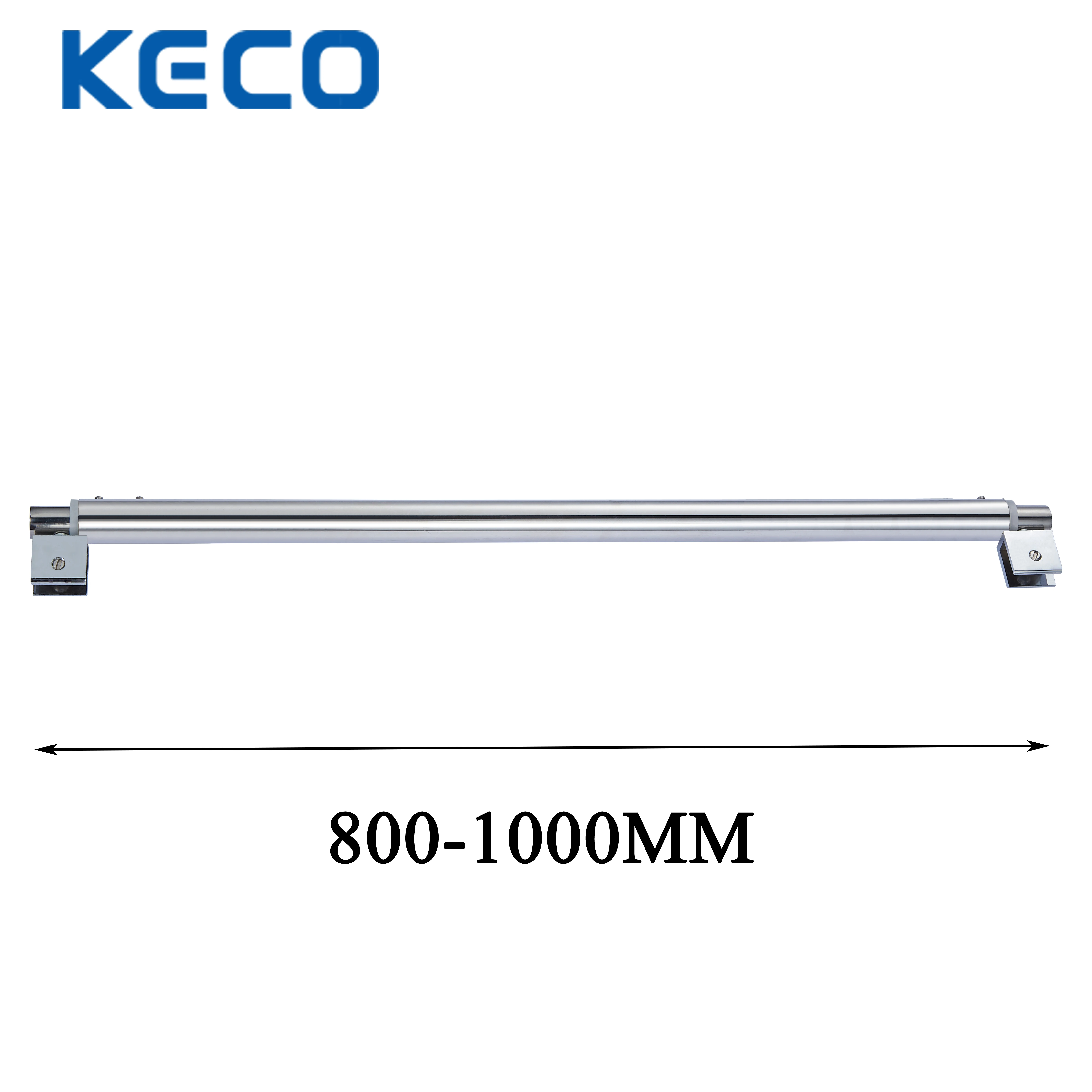 KECO Stainless Steel Bathroom Accessories Shower Bar Glass Door Adjustable Support Rod