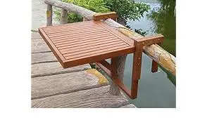 Acacia Balcony Table 600 X 400 with Steel Frame Decoring Balcony