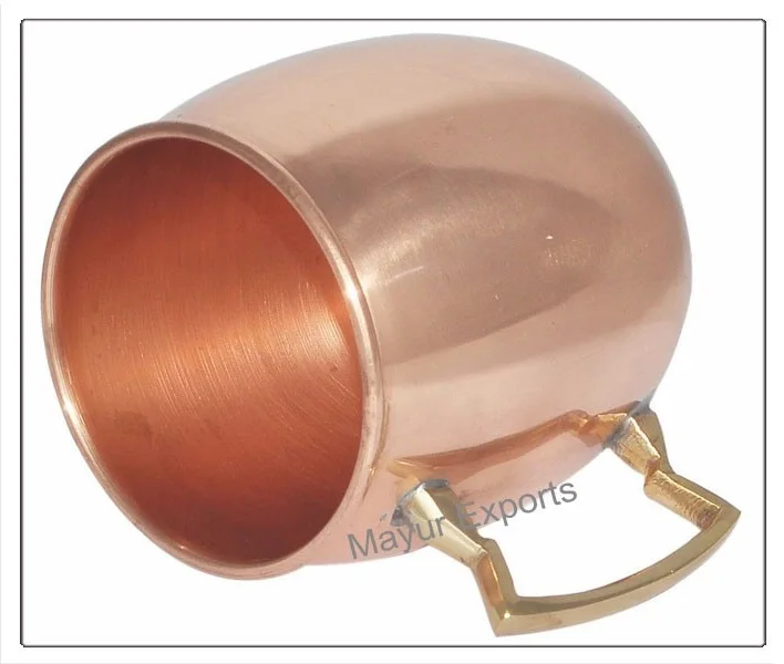 Copper Beer Mug Pure Copper Mule Mug with Brass Handle