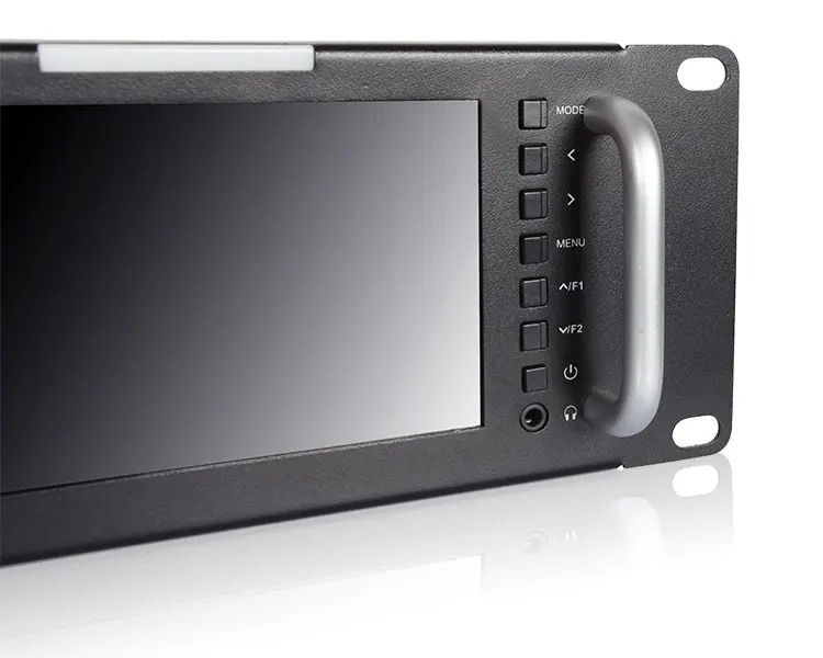 Triple 5 Inch 2RU 800x480 Broadcast LCD Rack Mount Monitor with 3G-SDI, HD-MI, AV input and output T51