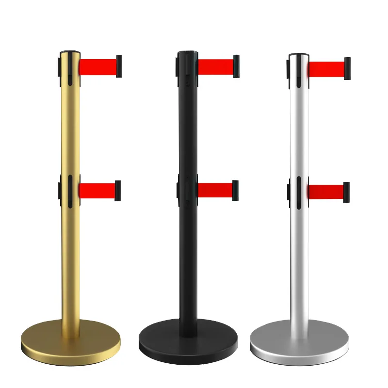 Stainless Steel Barrier Stanchion Post With Retractable Belt Posts Queue Line Manage Pole or Sale