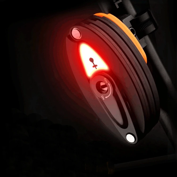 YH3242 Foldable Bike Lock Bicycle Rear Light LED Flash Red Tail Light MTB Scooter Ebike Fold LocK