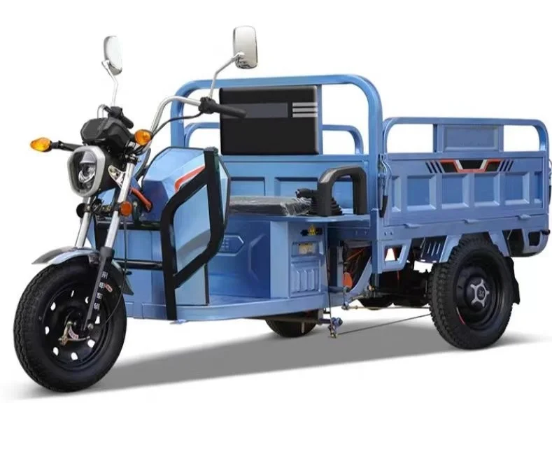 Electric tricycle Factory customized 4 doors electric cargo tricycle with Enclosed spacious operator cab