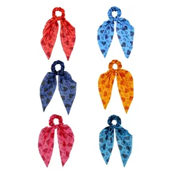 Buy Fashion Printed Rubber Bands in Assorted color Stylish Ribbon Rubber Hairband Hair Tie Accessories Collection 2022