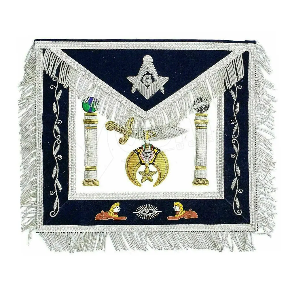 Бархатный фартук с вышивкой Masonic Regalia фартуки для офицера домика