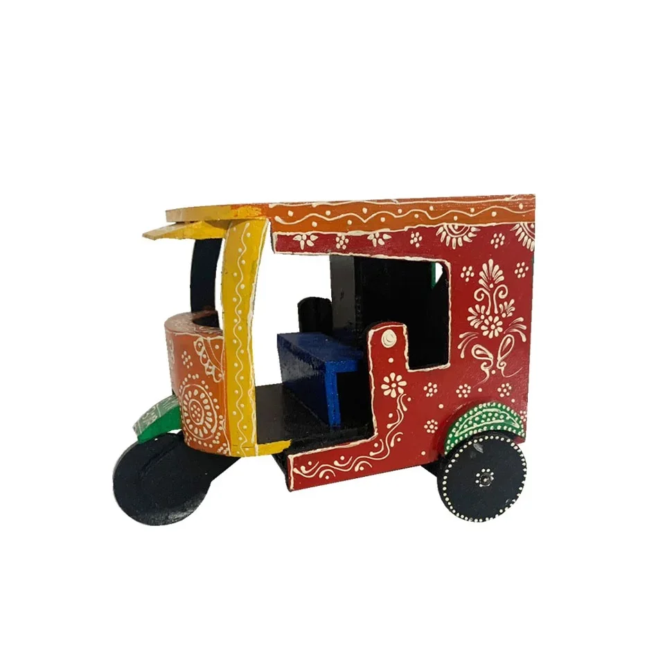 made in india antique  Wooden Auto Rickshaw handicraft showpieces Decorative Showpiece for home decoration & gifted