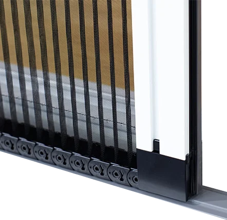 Anti mosquito Easy Install Polyester Pleated mesh Sliding Screen door system whole set DIY Screen System anti mosquito window