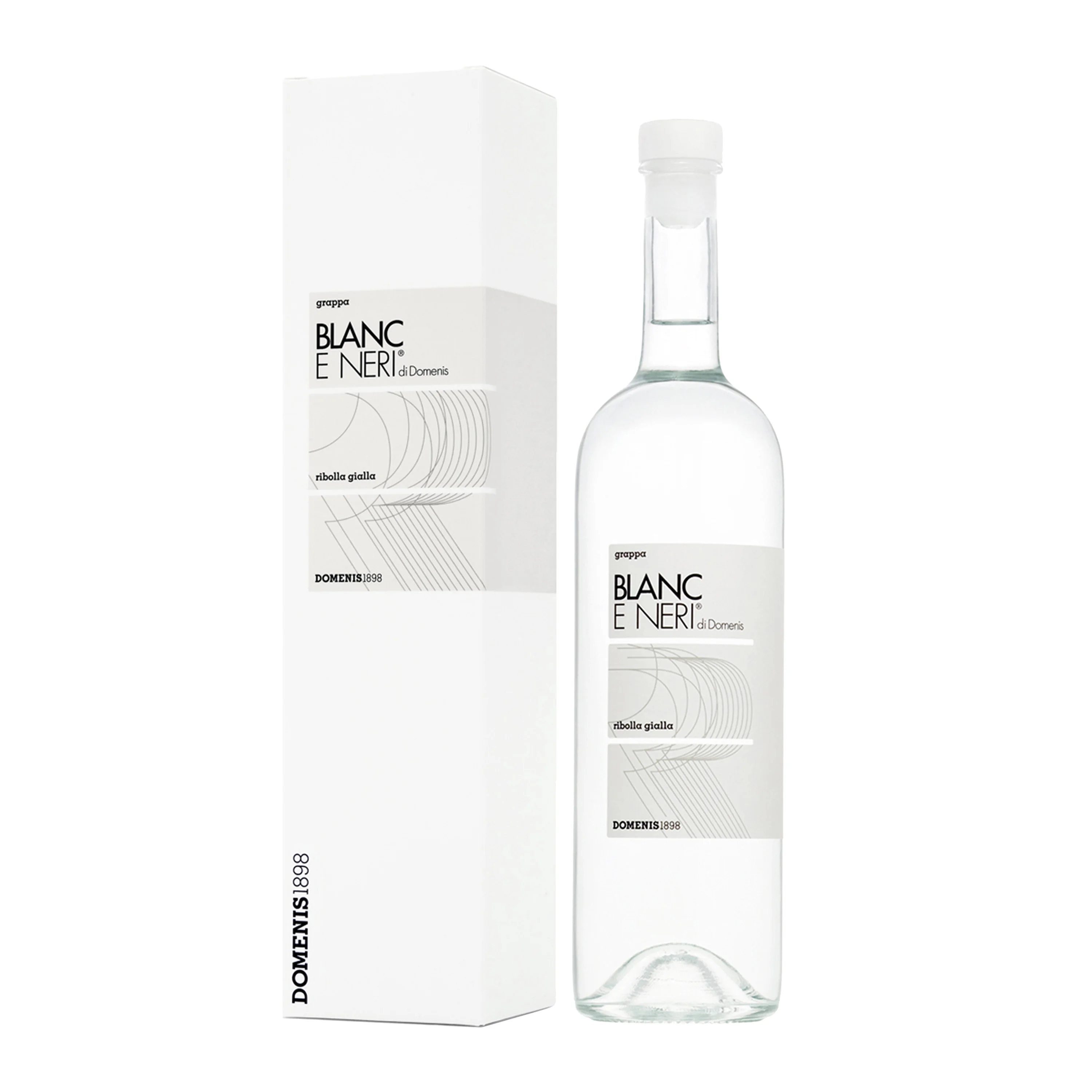 Exclusive Italian single varietal Grappa with moderate alcohol content Blanc e Neri Ribolla gialla 70cl