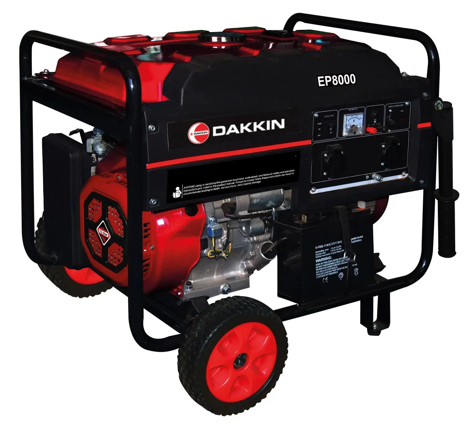 Dakkin EP8000 ES Gasoline Single Phase Generator Enerjy Jenarator Diesel Oil 4 times 7200 watts