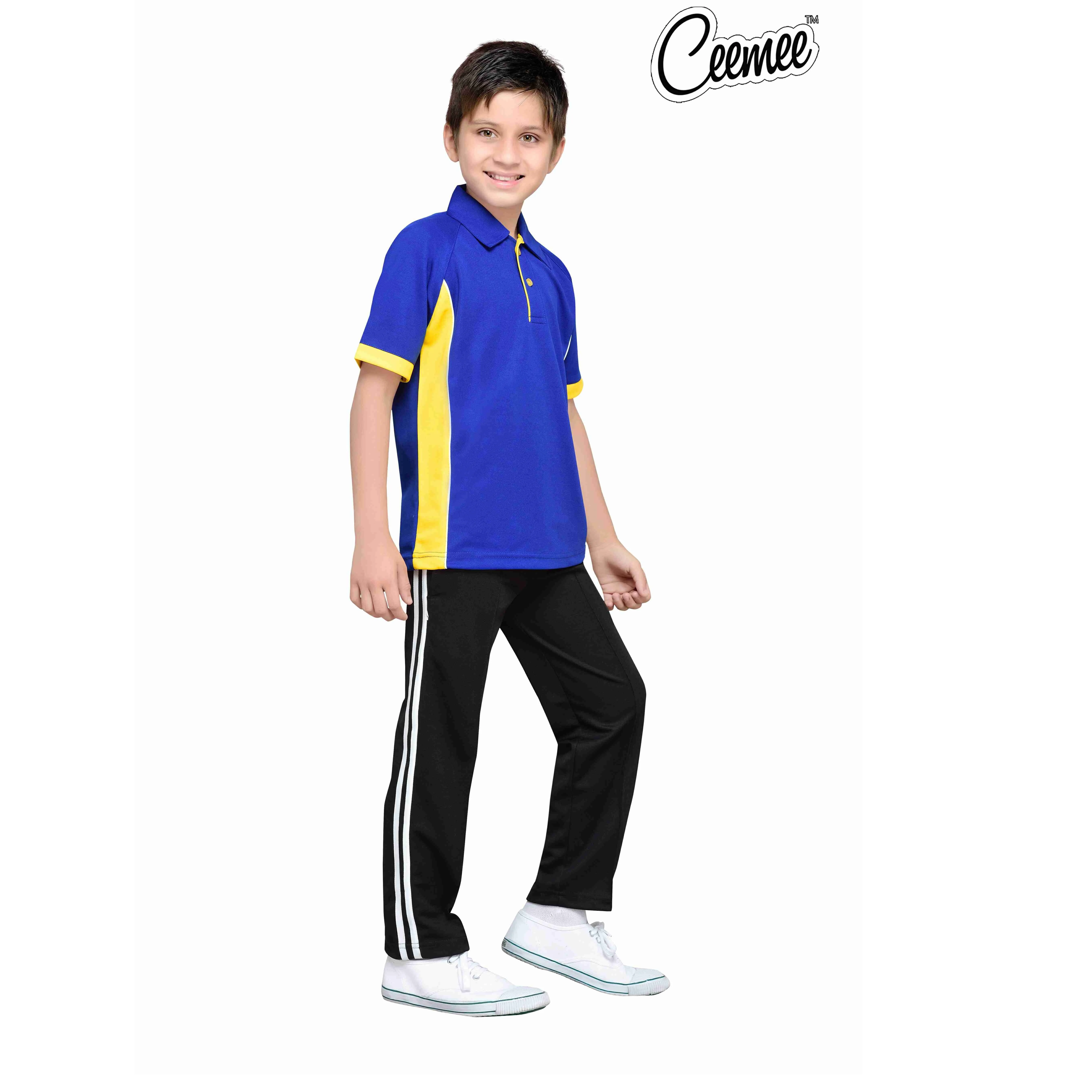 Factory Custom Design Kids Solid Polo T-Shirt and Pants Cotton Short Sleeve Sports T-Shirt and Uniform for School Boys