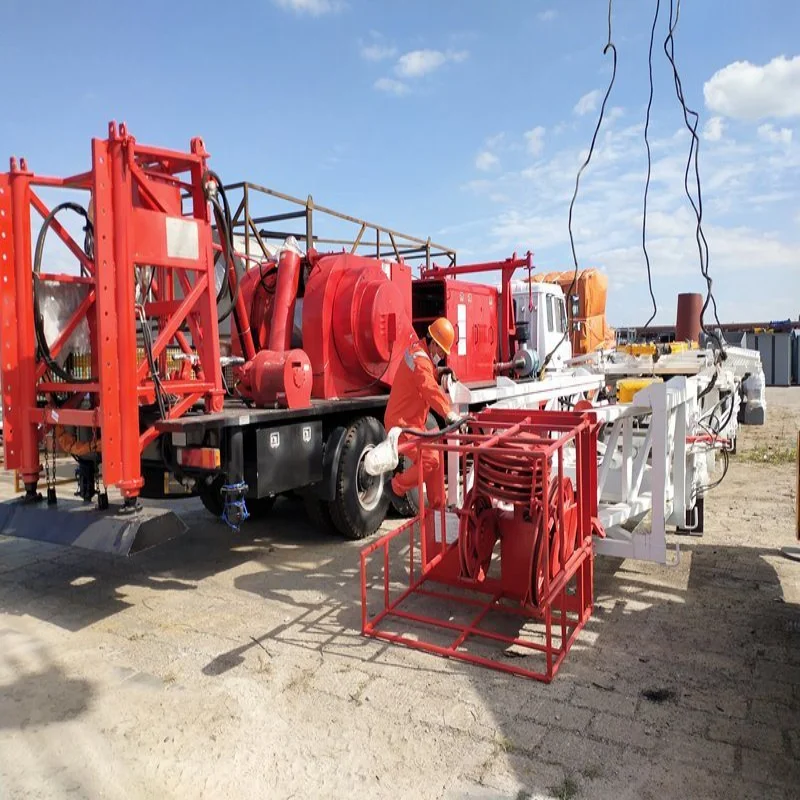Oilfield Diesel Power Sales Hydraulic Energy Transmission Workover  Rig XJ450 XJ550 1500m 2000m 3000m