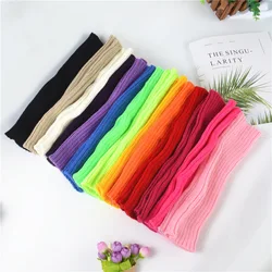 DLL520 женские вязаные крючком перчатки Зимние перчатки теплые трикотажные безпальцевые акриловые варежки с длинными манжетами