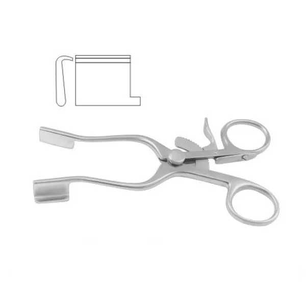 SPZA Beckmann-Adson самовоспорный Ретрактор 4x4 короткие тупые зубцы из нержавеющей стали 30 5 см-12 дюймов