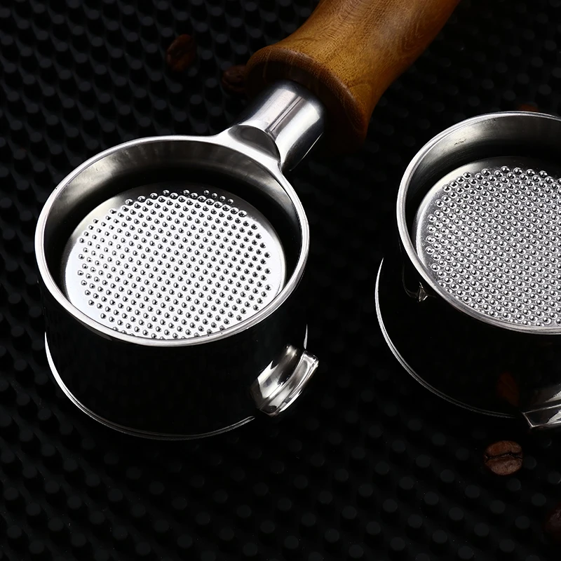 High Quality Low Price Wooden Handle Coffee Accessories Espresso  Bottomless Portafilter  3 Nails Coffee Tools As Gift