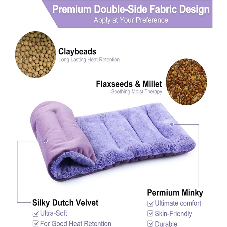 Health Care Products Custom Weighted Heat Pack Microwave Heating Pad for Back Pain