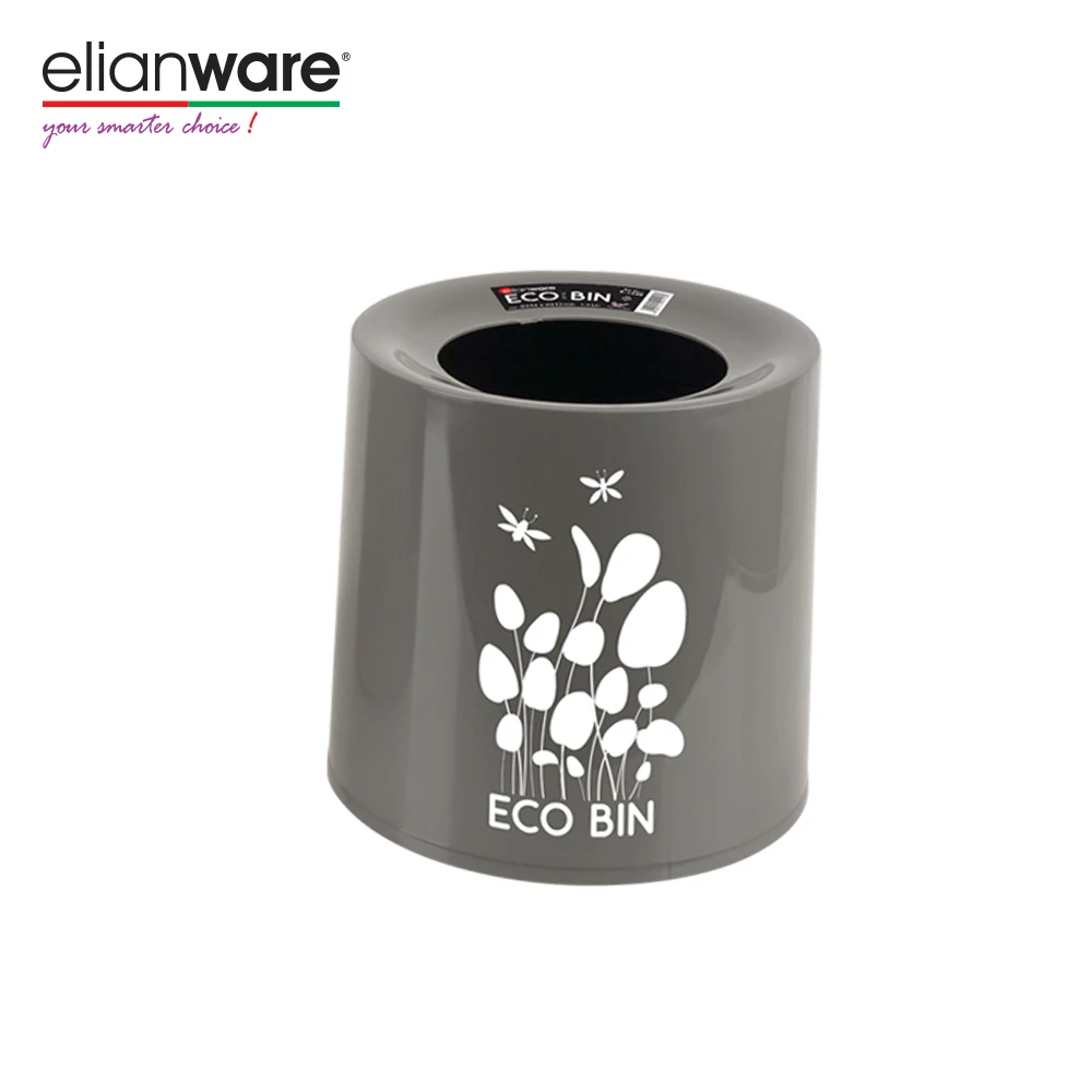 Elianware Elegant Hand Throw Waste Paper Basket Can Household Garbage Waste Bin Trash Dustbin