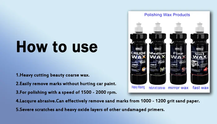 Automotive Scratch Restorer Polishing Paint Finish Refurbishing Paint Scratch Removing Abrasive Wax crude wax 1000 for RTS