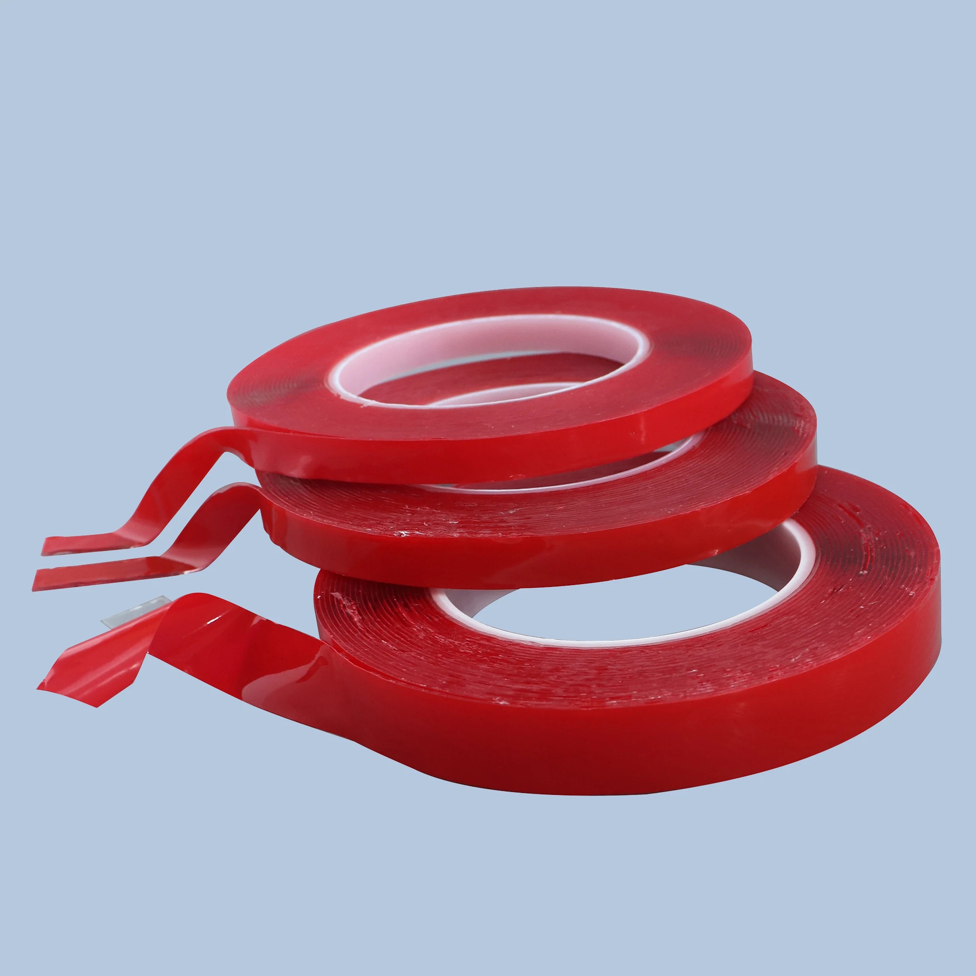 Malaysia Best Quality Wholesale Acrylic Adhesives Double Side Tape Thin 10mm x 8m Transparent Clear Color Carton Tape Sealing