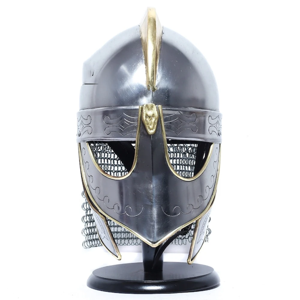 Medieval  Viking Horn Helmet Leather Liner Wearable Greek Helmet Costume Early medieval helmet used by Vikings