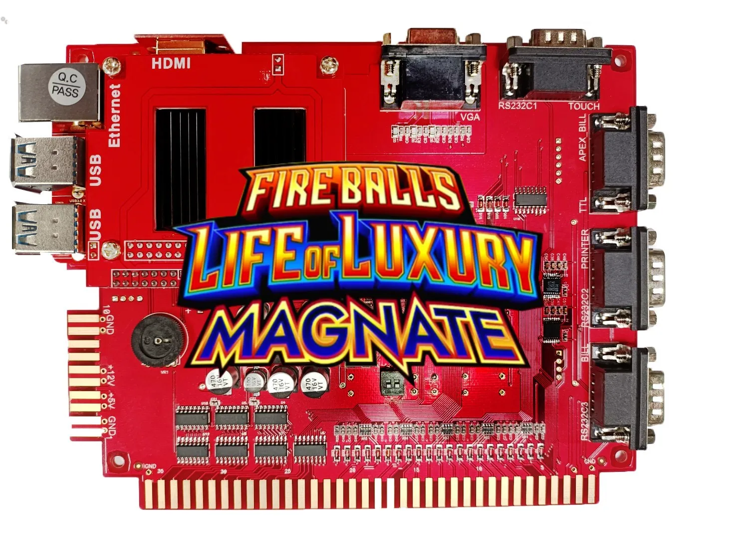 Vertical fire ball lol magnate 2 in 1 coin game machine WMS550 POG game board factory