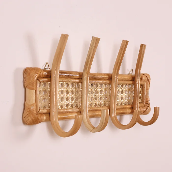 Wholesale Natural rattan Hanger Rattan Coat Racks for Home Hotel Decoration made in Vietnam