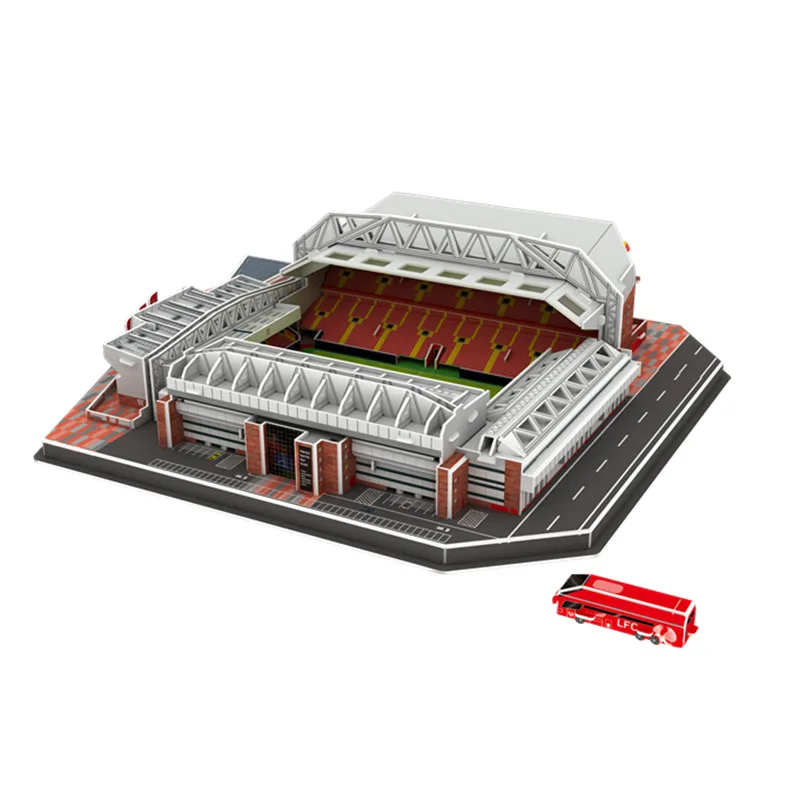Трехмерная бумажная головоломка Anfield Stadium custom 3D puzzle взрослая ручная сборка