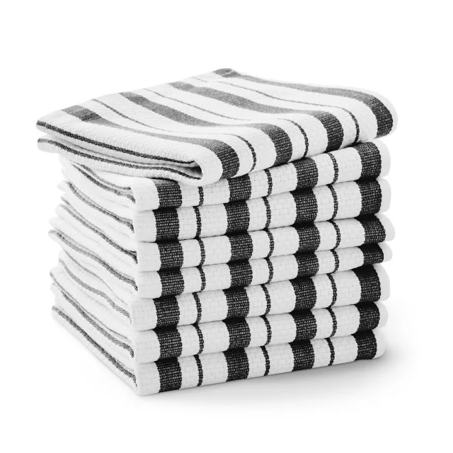 Factory wholesale custom 100% Organic cotton Fast Dry Nonstick stock High Quality Reusable GOTS certificate Dish Kitchen Towels