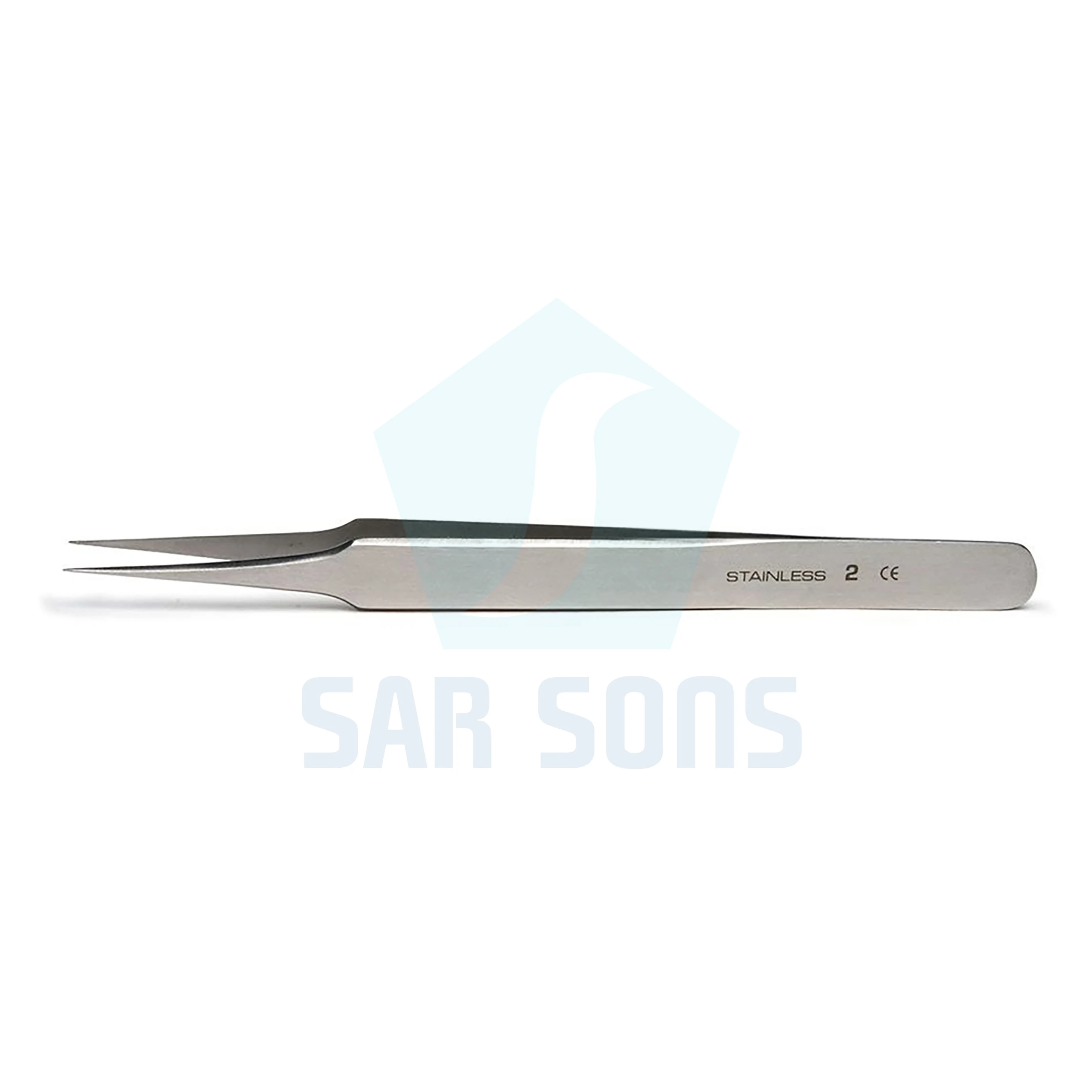 Economy Tweezers 110 mm Long 0.4 x 0.55 mm Tips Surgical Instruments Sar Sons Sugrical