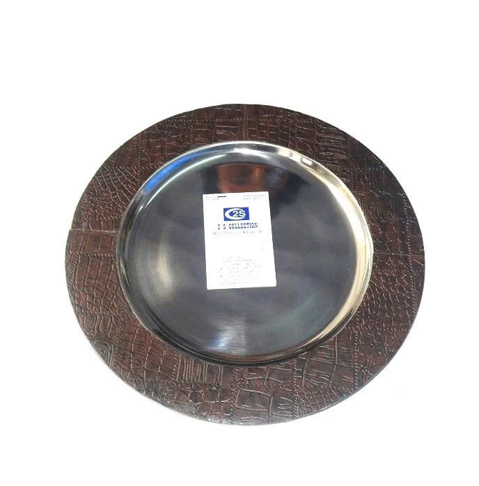 Hot Trending Best Quality Metal Stainless Steel Charger Plates With Customize Logo And Design Dish And Plates